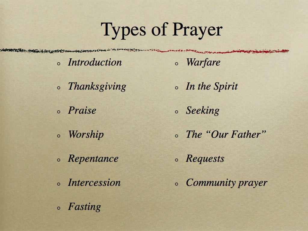21 Types Of Prayer